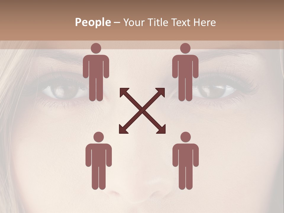A Beautiful Blond Woman With Blue Eyes Powerpoint Template PowerPoint Template