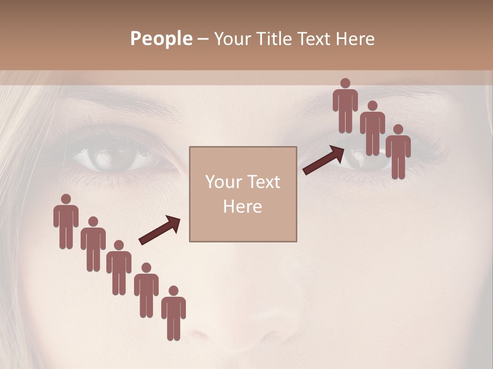 A Beautiful Blond Woman With Blue Eyes Powerpoint Template PowerPoint Template