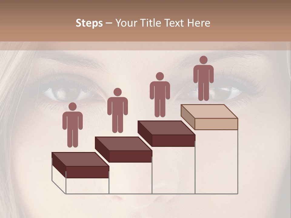 A Beautiful Blond Woman With Blue Eyes Powerpoint Template PowerPoint Template