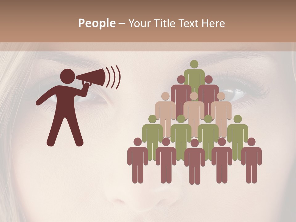A Beautiful Blond Woman With Blue Eyes Powerpoint Template PowerPoint Template