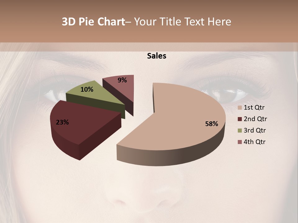 A Beautiful Blond Woman With Blue Eyes Powerpoint Template PowerPoint Template