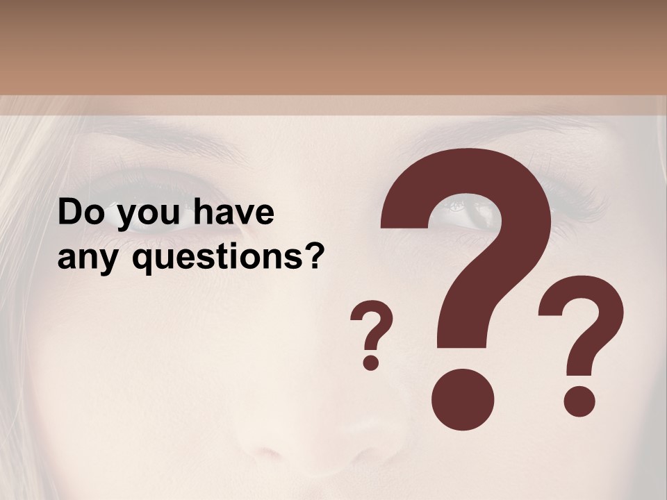 A Beautiful Blond Woman With Blue Eyes Powerpoint Template PowerPoint Template