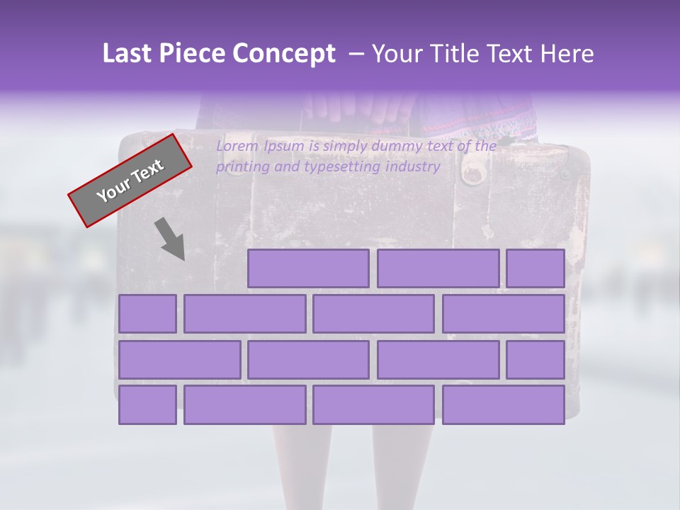A Person Holding A Piece Of Luggage In Their Hands PowerPoint Template