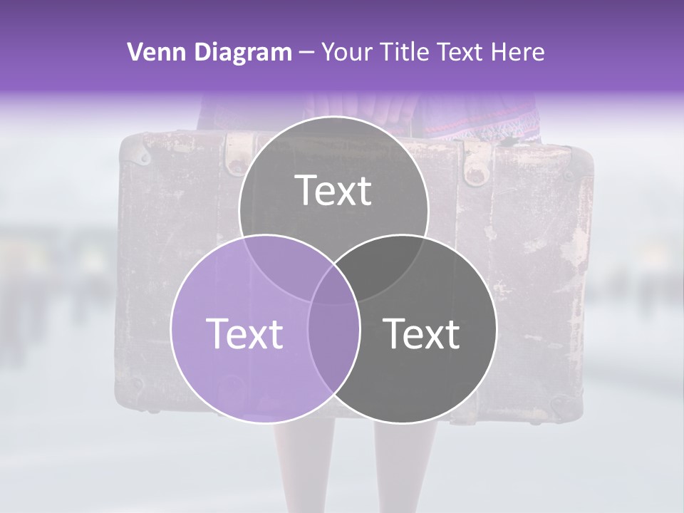A Person Holding A Piece Of Luggage In Their Hands PowerPoint Template