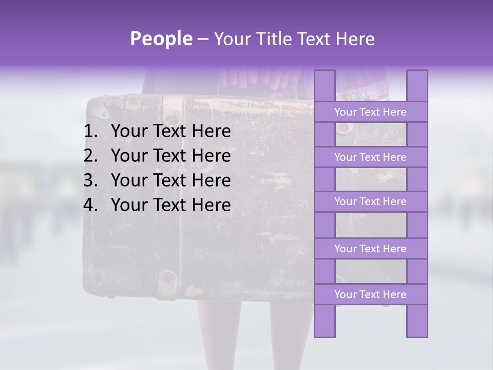 A Person Holding A Piece Of Luggage In Their Hands PowerPoint Template