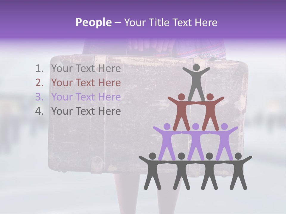 A Person Holding A Piece Of Luggage In Their Hands PowerPoint Template
