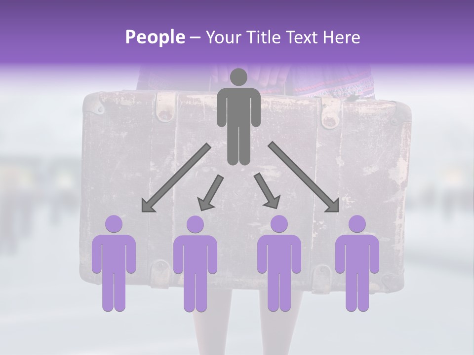 A Person Holding A Piece Of Luggage In Their Hands PowerPoint Template