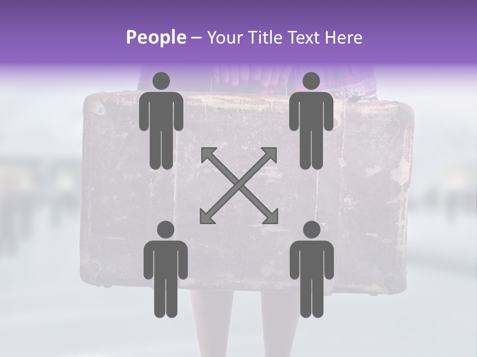 A Person Holding A Piece Of Luggage In Their Hands PowerPoint Template
