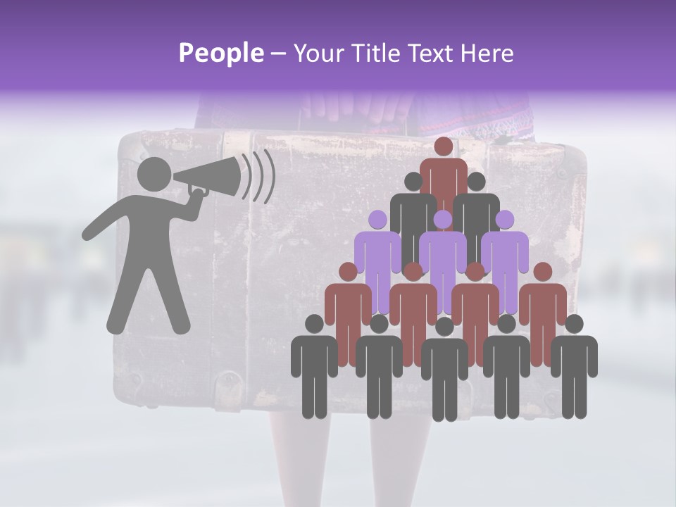 A Person Holding A Piece Of Luggage In Their Hands PowerPoint Template