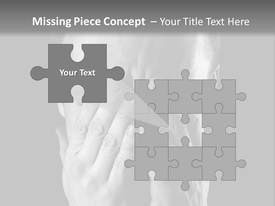 A Man Covering His Face With His Hands PowerPoint Template