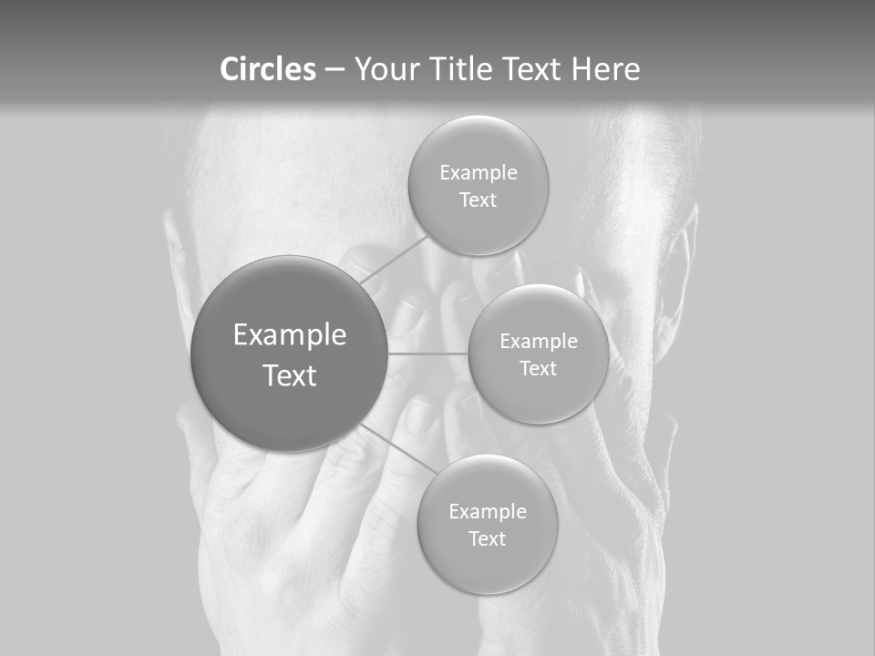 A Man Covering His Face With His Hands PowerPoint Template
