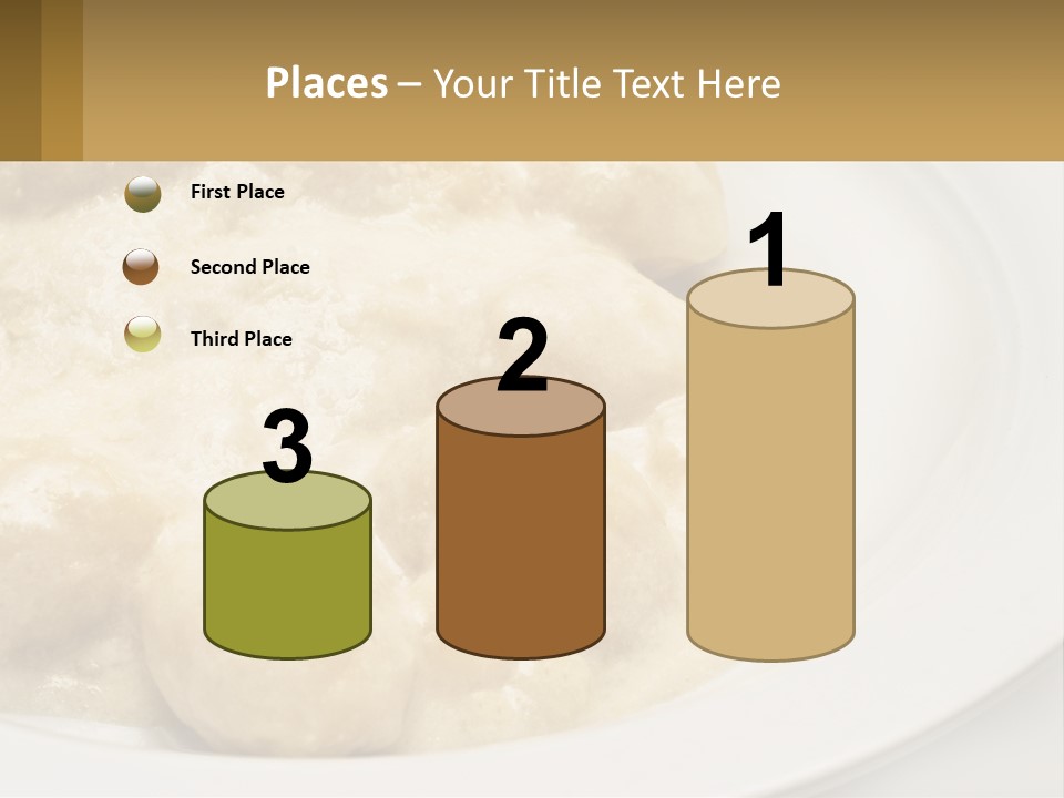 A White Plate Topped With Food Covered In Sauce PowerPoint Template