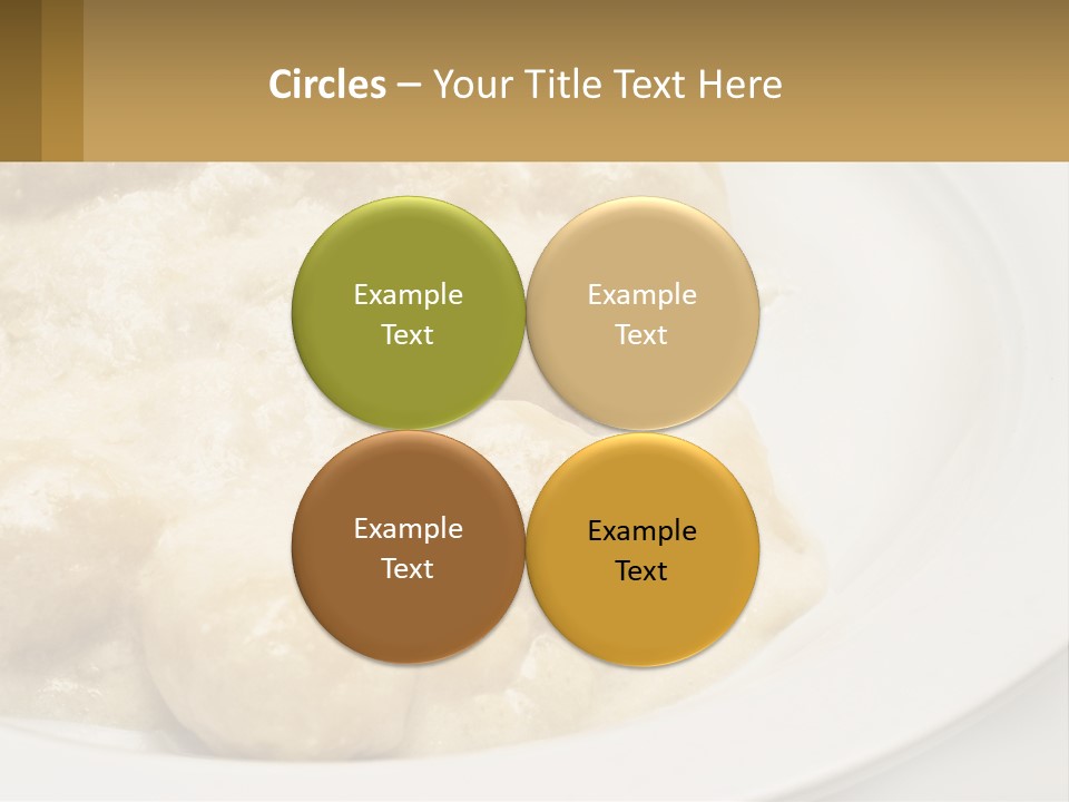 A White Plate Topped With Food Covered In Sauce PowerPoint Template