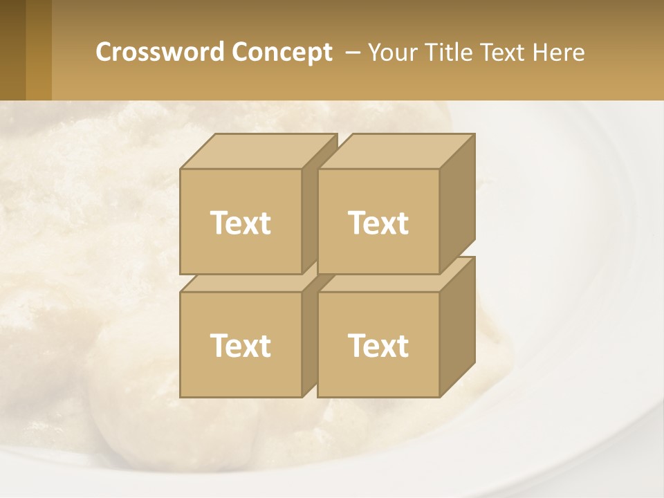 A White Plate Topped With Food Covered In Sauce PowerPoint Template