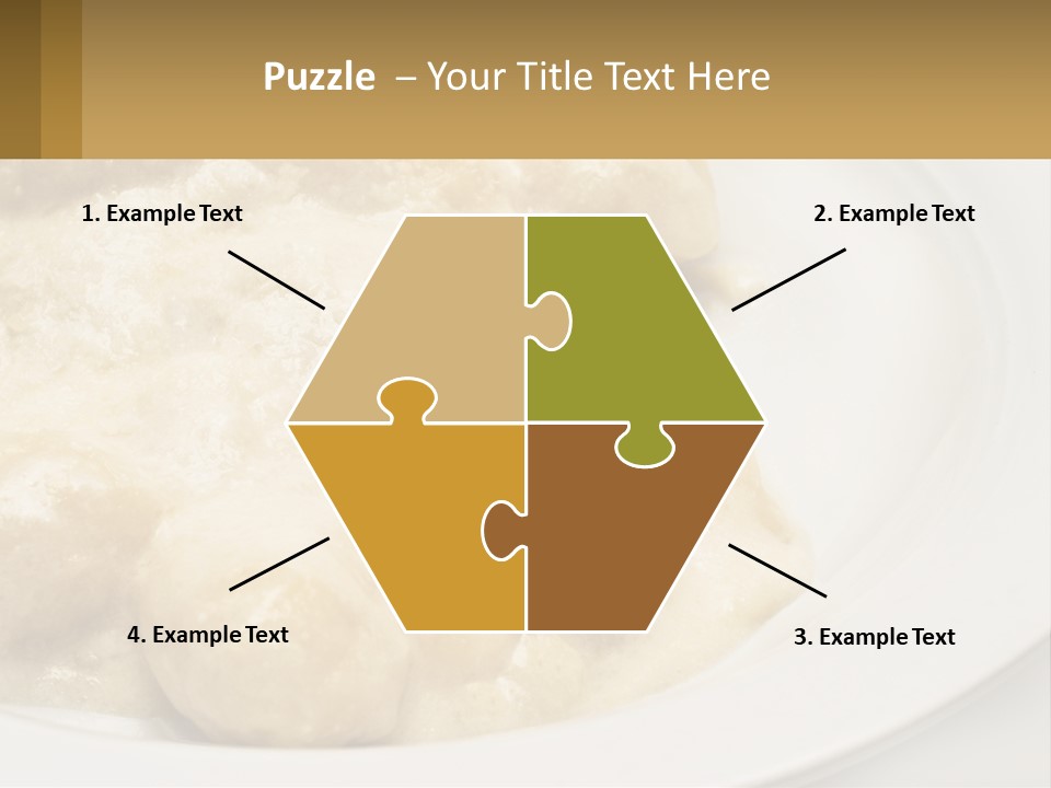 A White Plate Topped With Food Covered In Sauce PowerPoint Template
