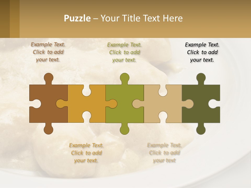 A White Plate Topped With Food Covered In Sauce PowerPoint Template
