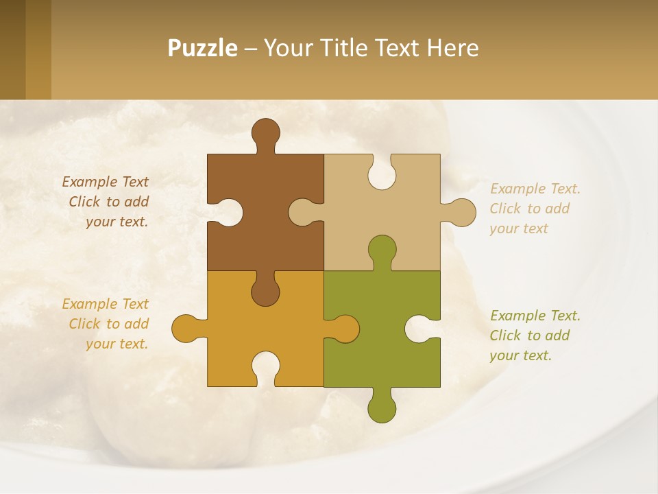A White Plate Topped With Food Covered In Sauce PowerPoint Template