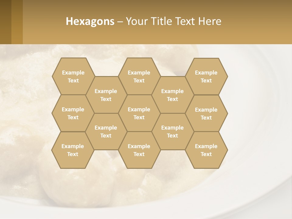 A White Plate Topped With Food Covered In Sauce PowerPoint Template