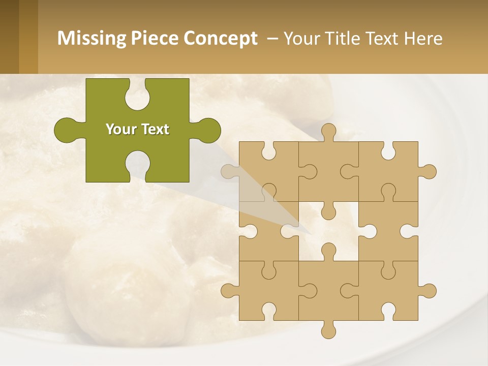 A White Plate Topped With Food Covered In Sauce PowerPoint Template