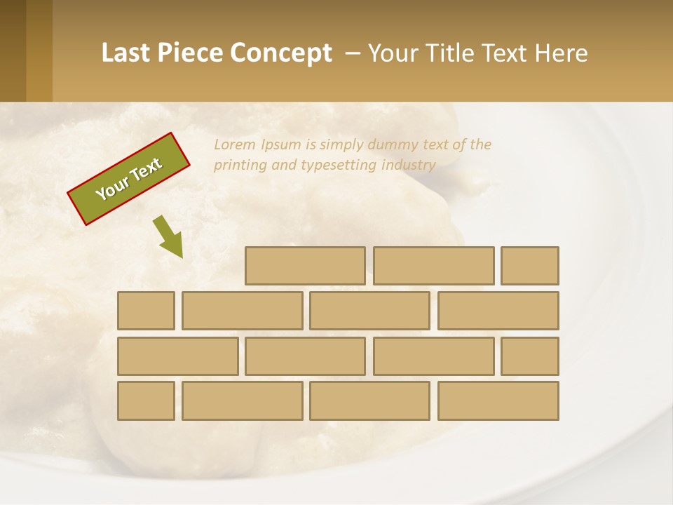 A White Plate Topped With Food Covered In Sauce PowerPoint Template