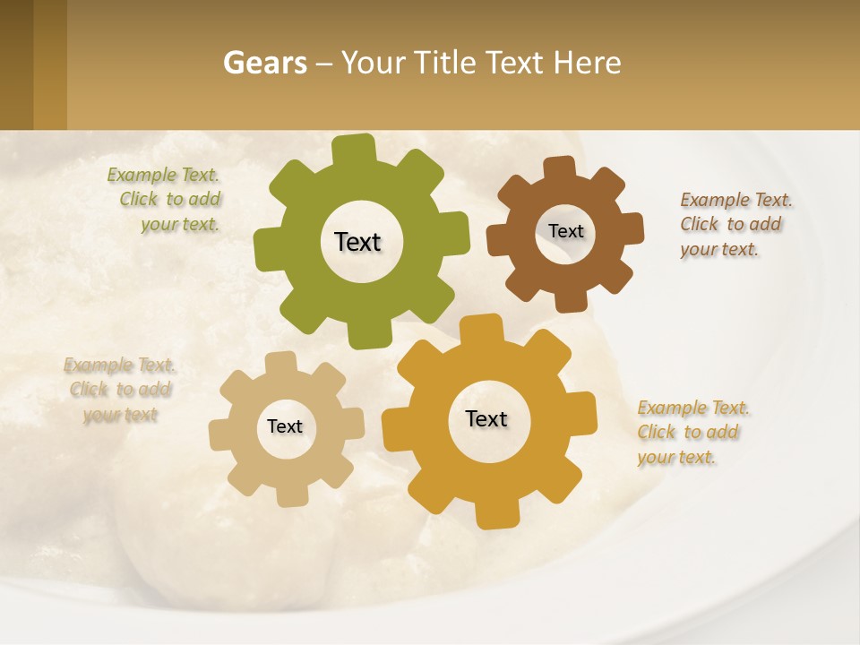 A White Plate Topped With Food Covered In Sauce PowerPoint Template