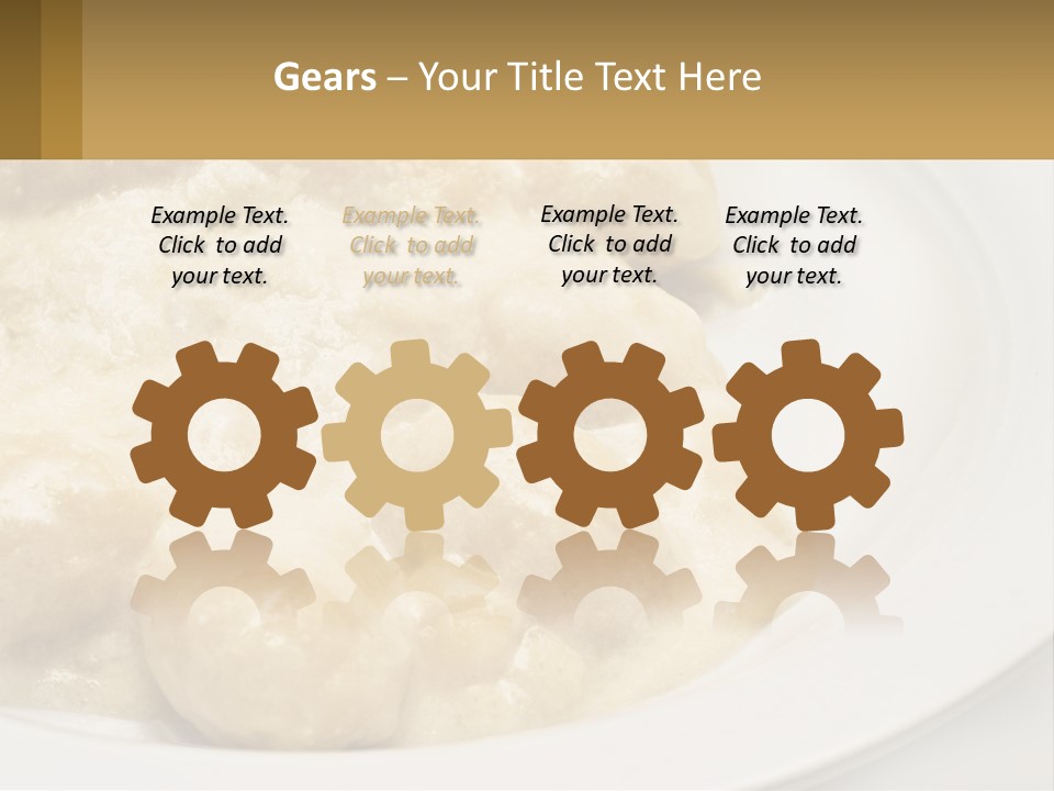 A White Plate Topped With Food Covered In Sauce PowerPoint Template