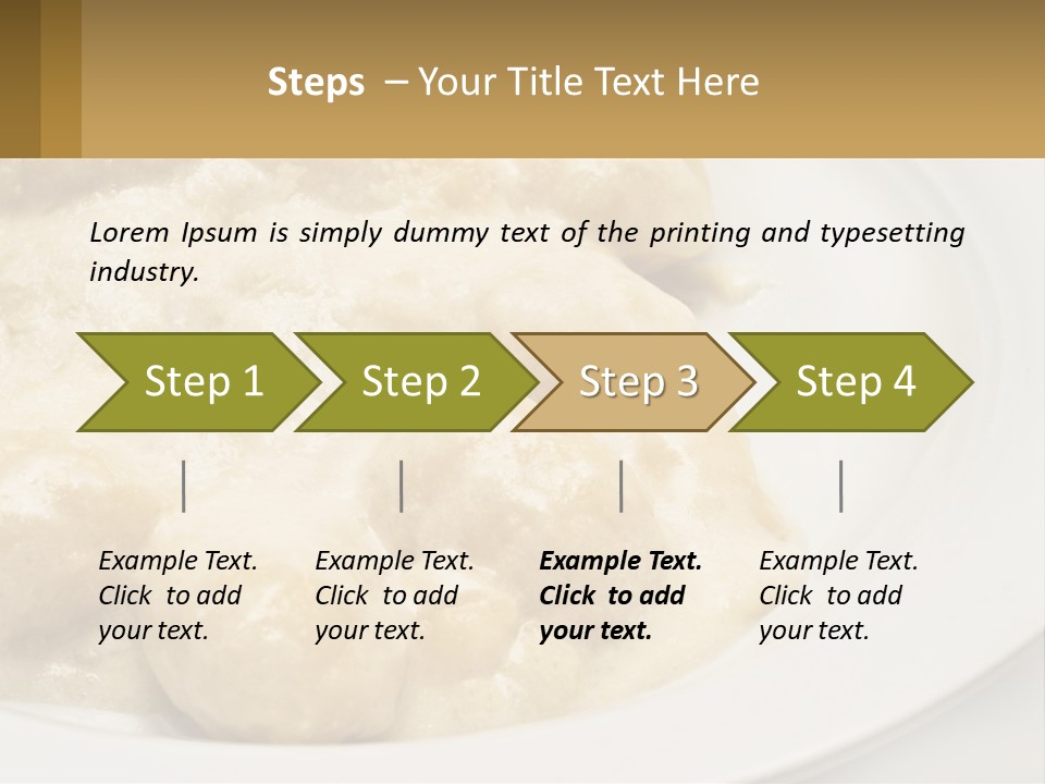 A White Plate Topped With Food Covered In Sauce PowerPoint Template