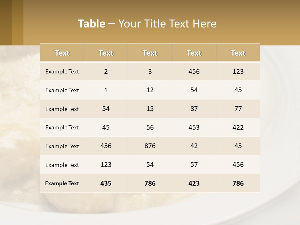 A White Plate Topped With Food Covered In Sauce PowerPoint Template
