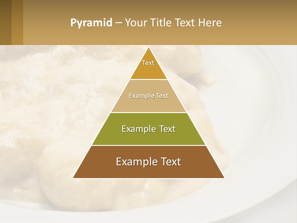 A White Plate Topped With Food Covered In Sauce PowerPoint Template