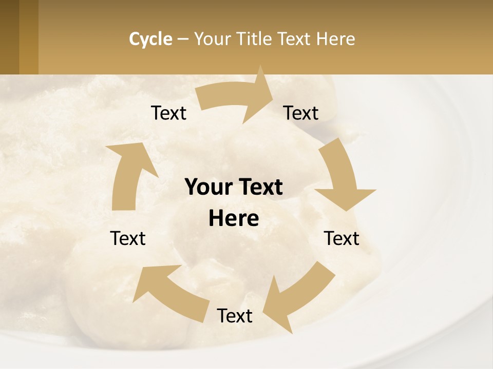 A White Plate Topped With Food Covered In Sauce PowerPoint Template