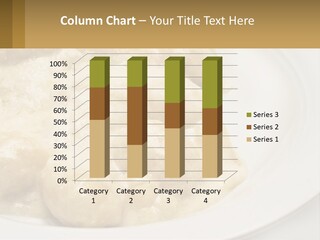 A White Plate Topped With Food Covered In Sauce PowerPoint Template