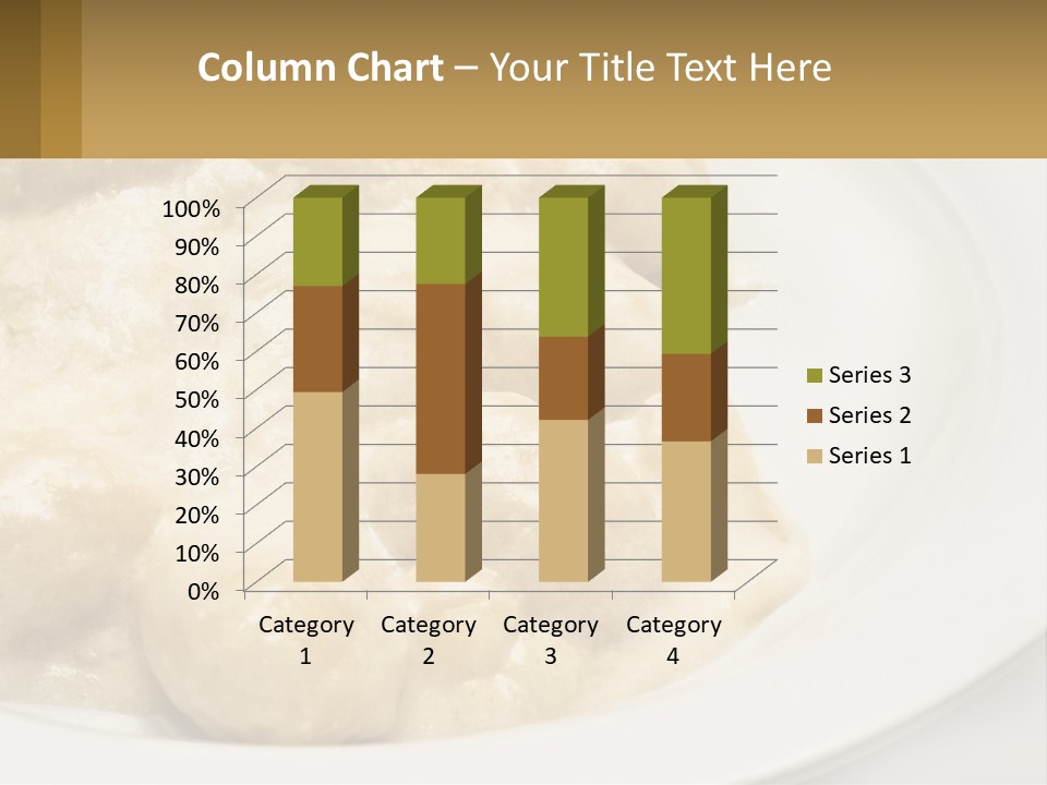 A White Plate Topped With Food Covered In Sauce PowerPoint Template