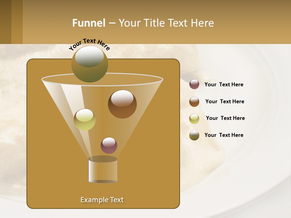 A White Plate Topped With Food Covered In Sauce PowerPoint Template