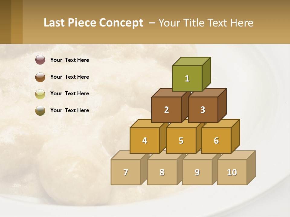 A White Plate Topped With Food Covered In Sauce PowerPoint Template