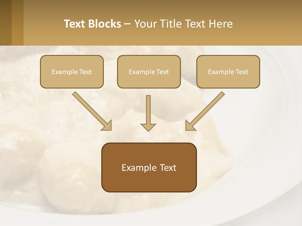 A White Plate Topped With Food Covered In Sauce PowerPoint Template