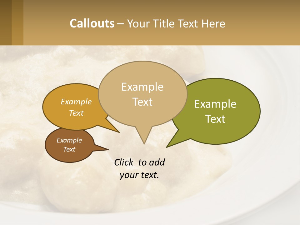 A White Plate Topped With Food Covered In Sauce PowerPoint Template