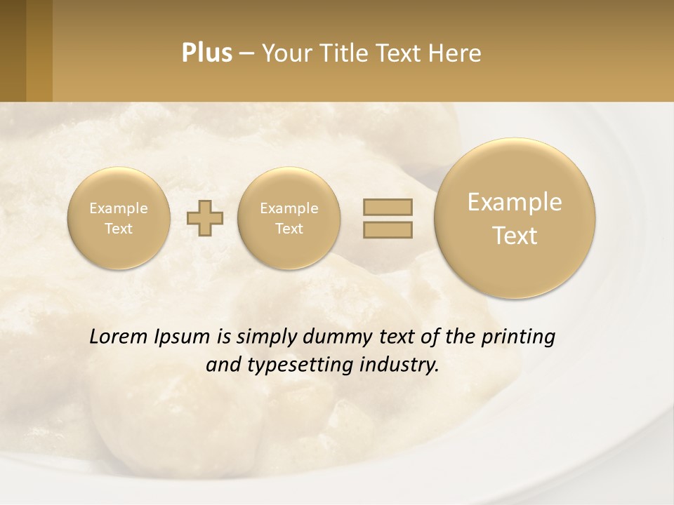 A White Plate Topped With Food Covered In Sauce PowerPoint Template