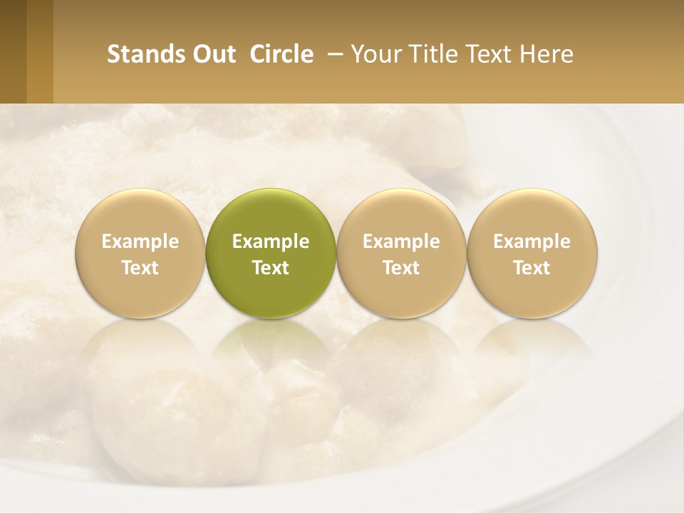 A White Plate Topped With Food Covered In Sauce PowerPoint Template