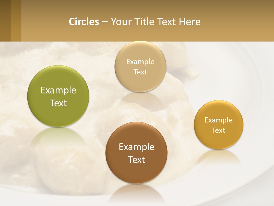 A White Plate Topped With Food Covered In Sauce PowerPoint Template