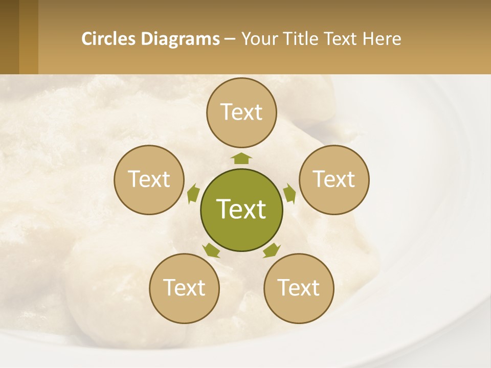 A White Plate Topped With Food Covered In Sauce PowerPoint Template