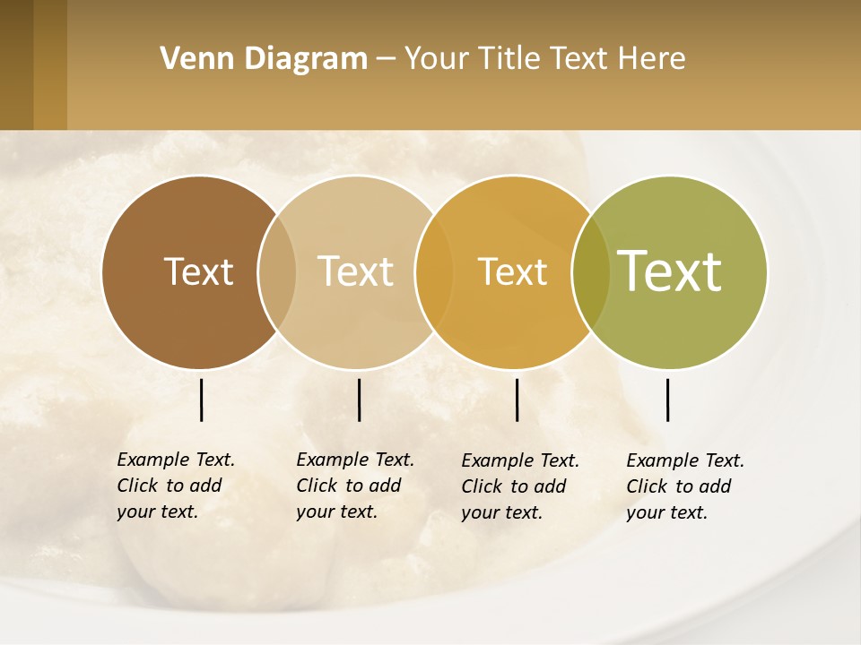 A White Plate Topped With Food Covered In Sauce PowerPoint Template