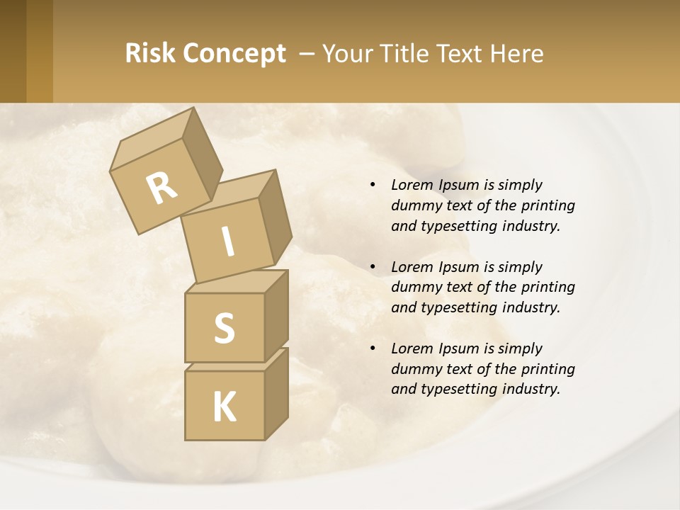 A White Plate Topped With Food Covered In Sauce PowerPoint Template