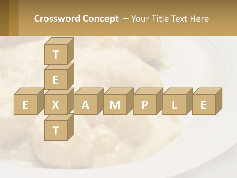 A White Plate Topped With Food Covered In Sauce PowerPoint Template