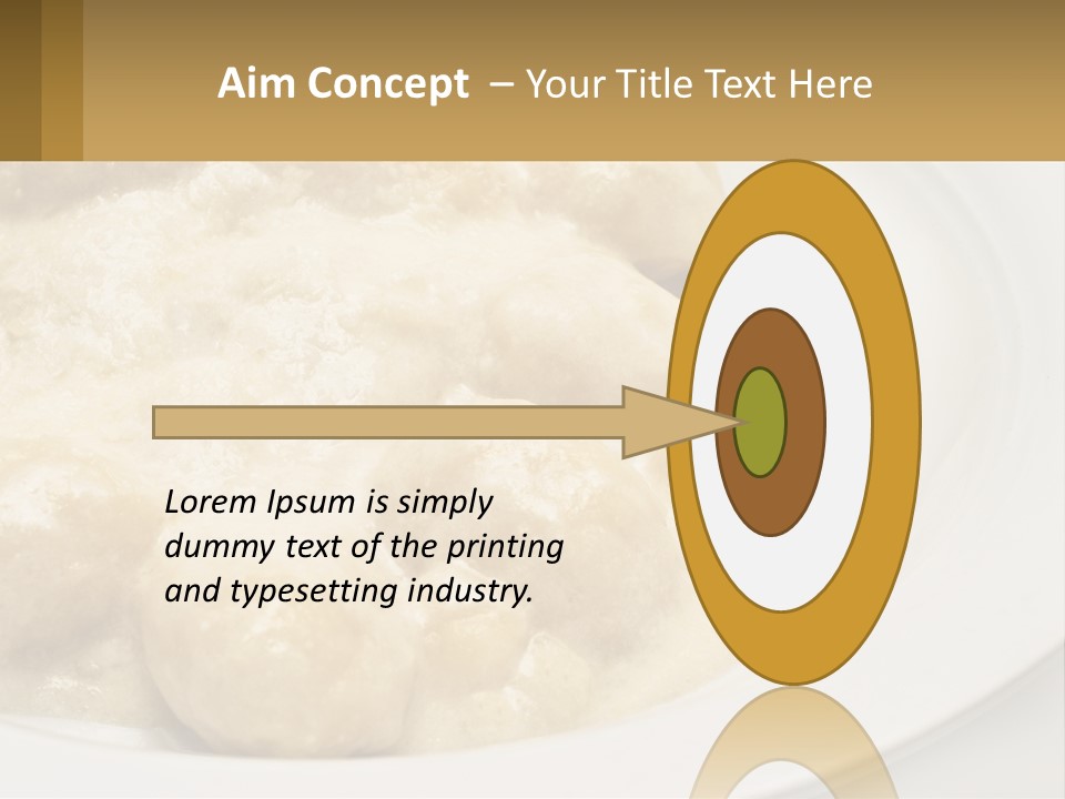A White Plate Topped With Food Covered In Sauce PowerPoint Template