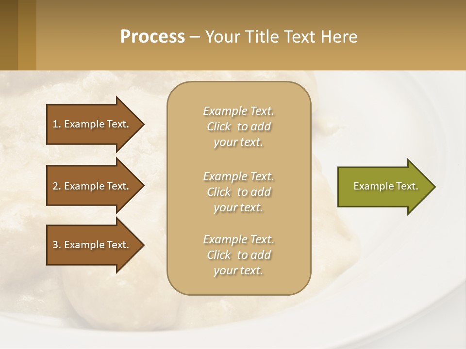 A White Plate Topped With Food Covered In Sauce PowerPoint Template