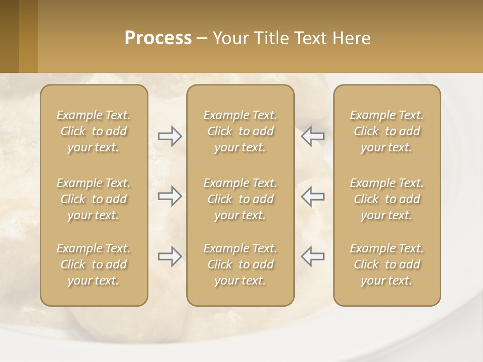 A White Plate Topped With Food Covered In Sauce PowerPoint Template