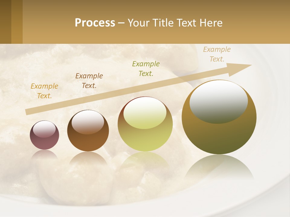 A White Plate Topped With Food Covered In Sauce PowerPoint Template