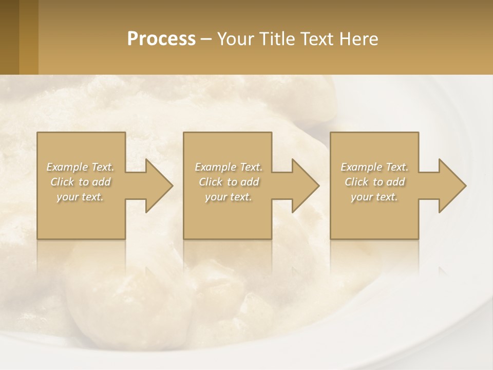 A White Plate Topped With Food Covered In Sauce PowerPoint Template