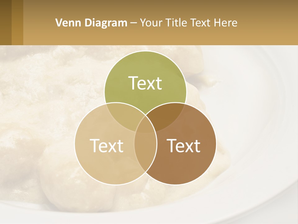 A White Plate Topped With Food Covered In Sauce PowerPoint Template