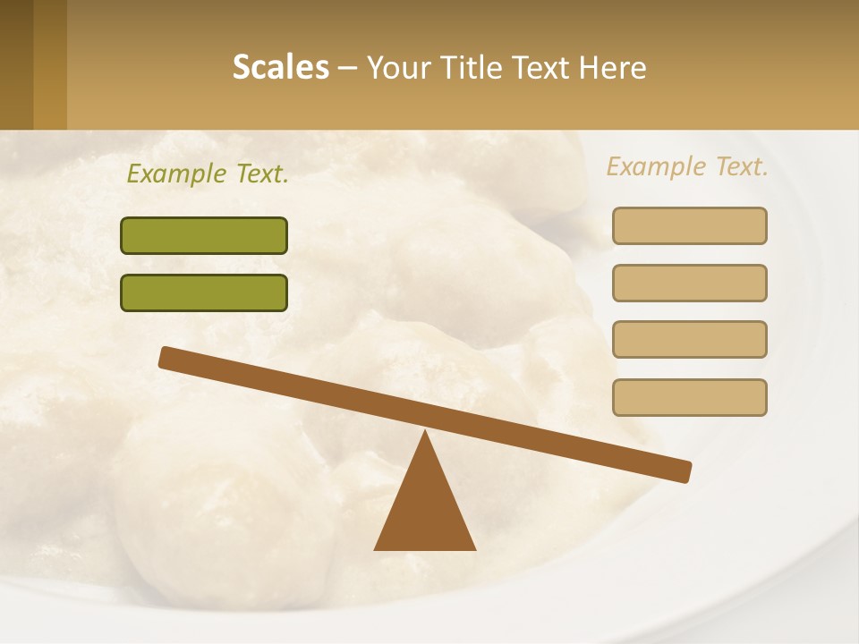 A White Plate Topped With Food Covered In Sauce PowerPoint Template